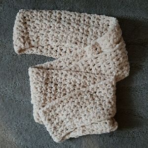Infinity Scarf Crochet Cowl Cream New Long Handmad